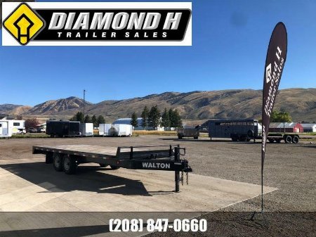 Used 2020 Walton Trailer 24' Flatbed Equipment Trailer